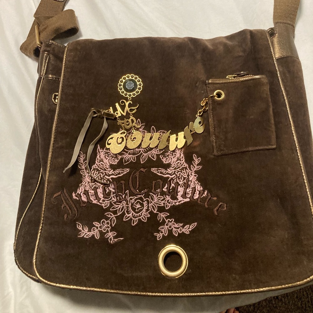 Vintage juicy couture brown soft velvet bag